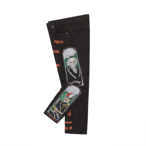 European And American  Embroidered Jeans - Image 2