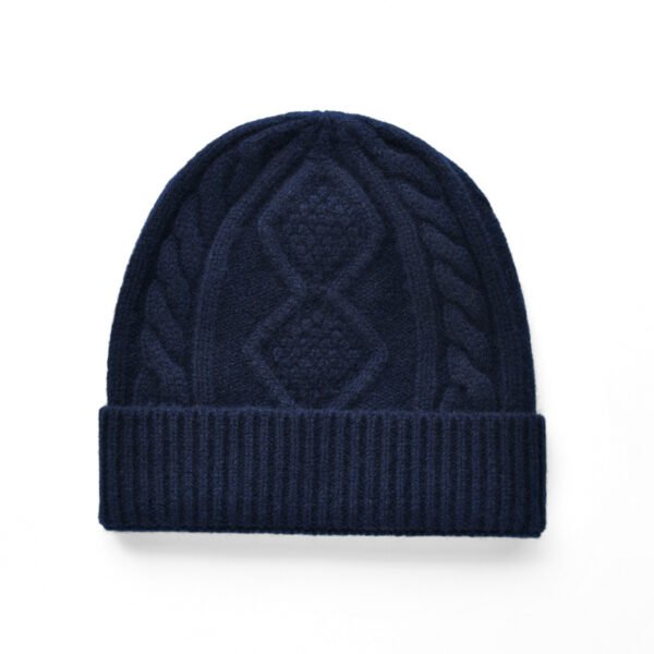 Lady With Diamond Twist Wool Hat - Image 3