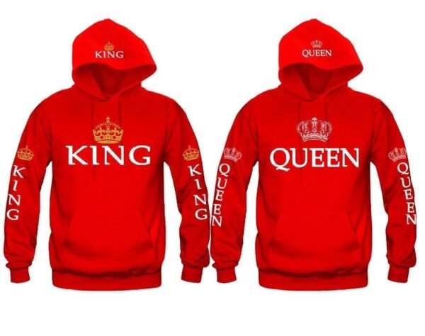 Blue King & Queen Hoodies - Image 10