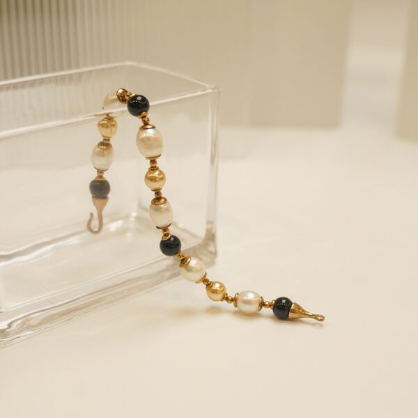 European Retro Series Natural Agate Pearl Bracelet - Image 5