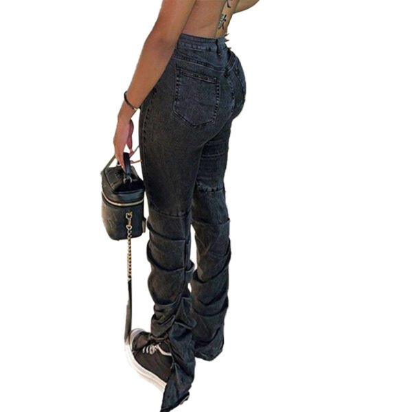 Women's Street Fashion Hem Slit Jeans - Image 5