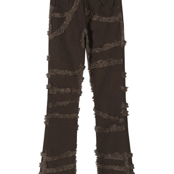Hip-hop Raw Hem Jeans Street Slim Micro Flared Pants - Image 5