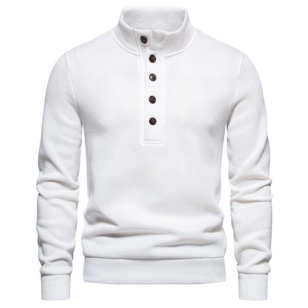 Men's Fashion Trendy Turtleneck Buttons Sweater - Image 4