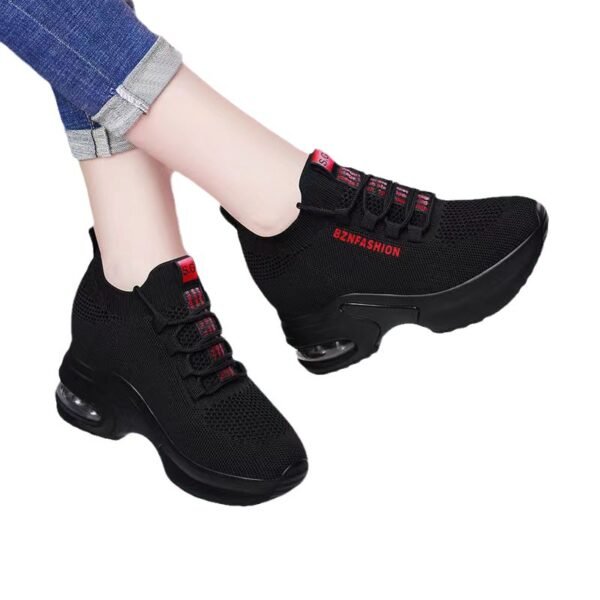 Height Increasing Insole Women's Fly Woven Mesh Sports Leisure Air Cushion Dad Shoes - Image 2