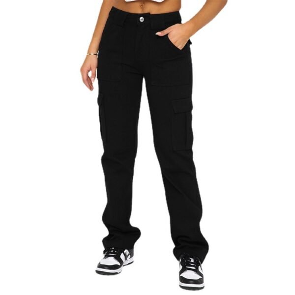 Women's Trousers Pocket Stitching Casual Loose - Image 3
