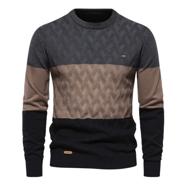 Men's Fashion Slim Round Neck Men's All-matching Sweater - Image 4