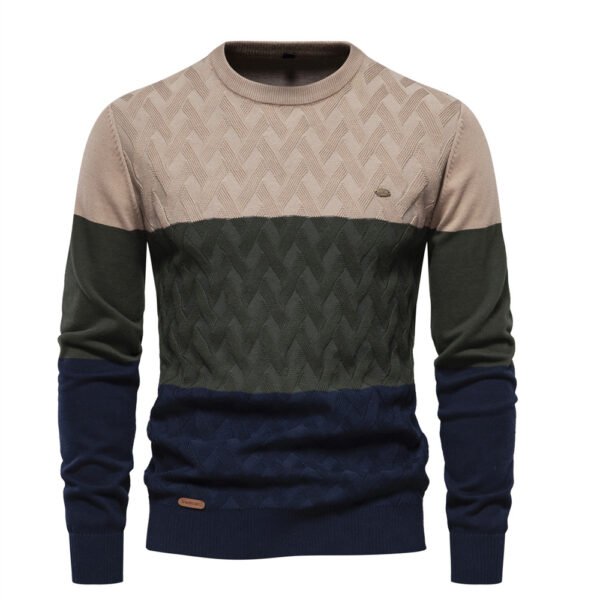 Men's Fashion Slim Round Neck Men's All-matching Sweater - Image 3