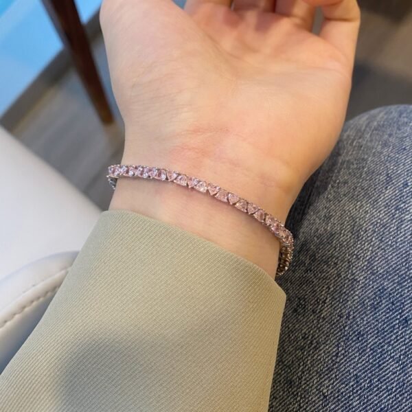 S925 Sterling Silver 3MM Personalized Zircon Bracelet - Image 4