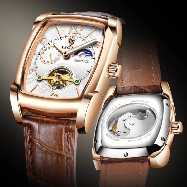 Men's Mechanical Watch Square Case Tourbillon - Image 5
