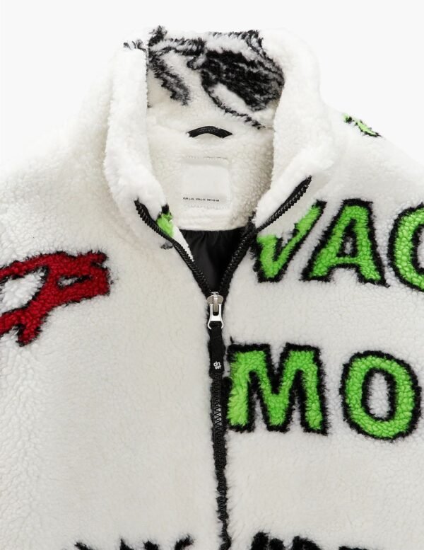 Men's Lamb Wool Printed Fleece Jacket - Image 4