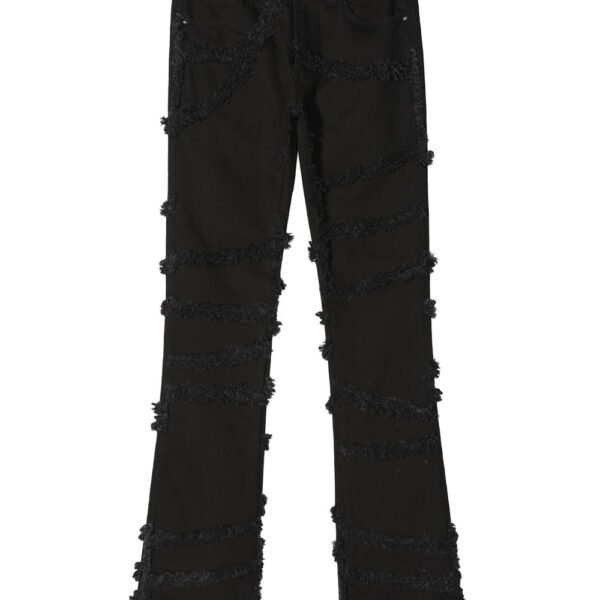 Hip-hop Raw Hem Jeans Street Slim Micro Flared Pants - Image 4
