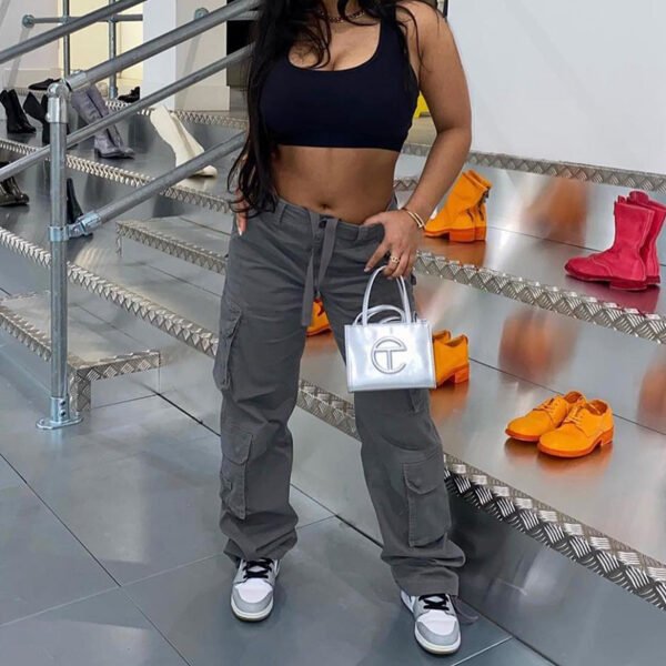 Women's Fashion High Waist Patchwork Multi-pocket Jeans - Image 7
