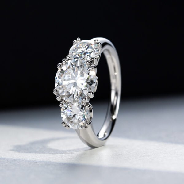 Sanshi 5 Karat D Color Moissanite Ring Female - Image 7