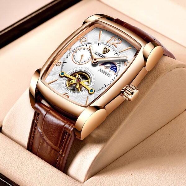 Men's Mechanical Watch Square Case Tourbillon - Image 9