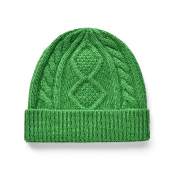Lady With Diamond Twist Wool Hat - Image 4