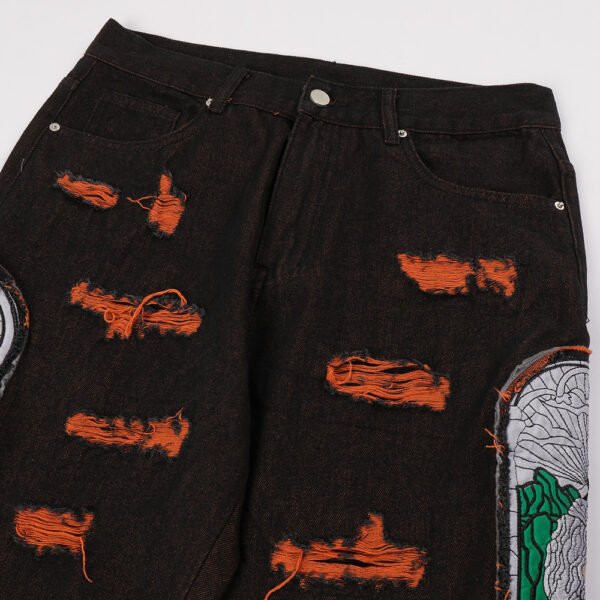 European And American  Embroidered Jeans - Image 3