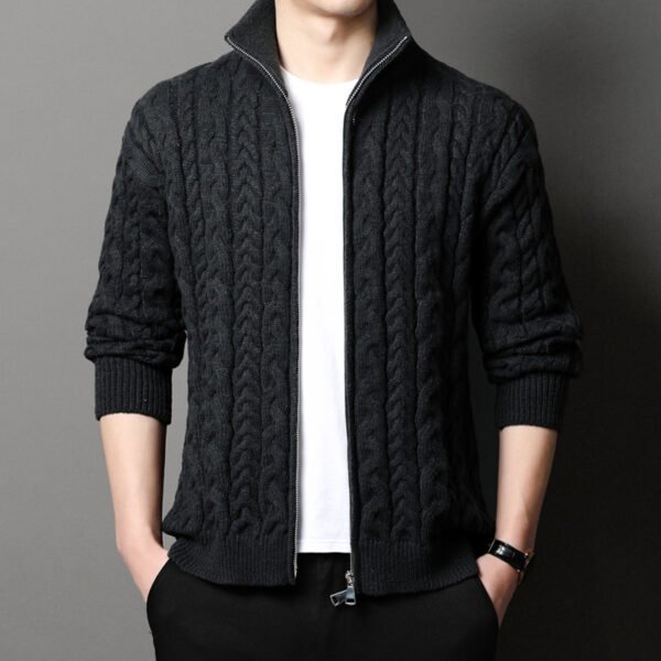 Men's Thread Knitted Vest Coat Loose Outer Sweater - Image 2