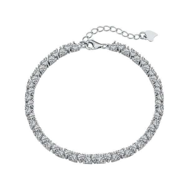 S925 Sterling Silver 3MM Personalized Zircon Bracelet - Image 5
