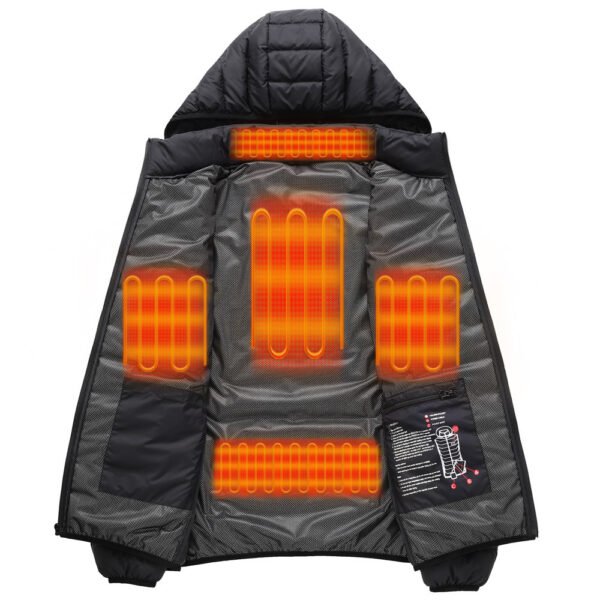 Women's Heating Cotton-padded Coat Dual-control Switch USB Charging - Image 4