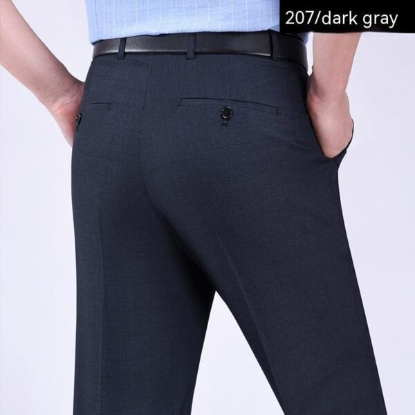 Mulberry Silk Middle-aged And Elderly Suit Pants Men's Loose Straight Non-ironing Business Ice Silk Leisure Men's Pants - Image 9