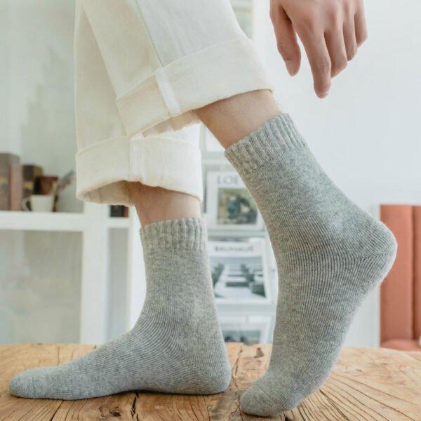 Men's Winter Terry Socks Super Thick Warm Mid Tube - Image 9