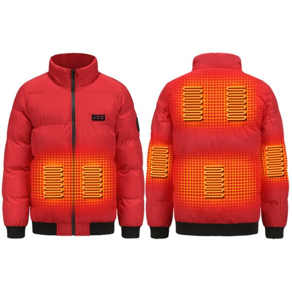 Outdoor Warm Heated Jacket Windproof Cotton Padded Clothes USB Heating Winter Keep Warm - Image 6