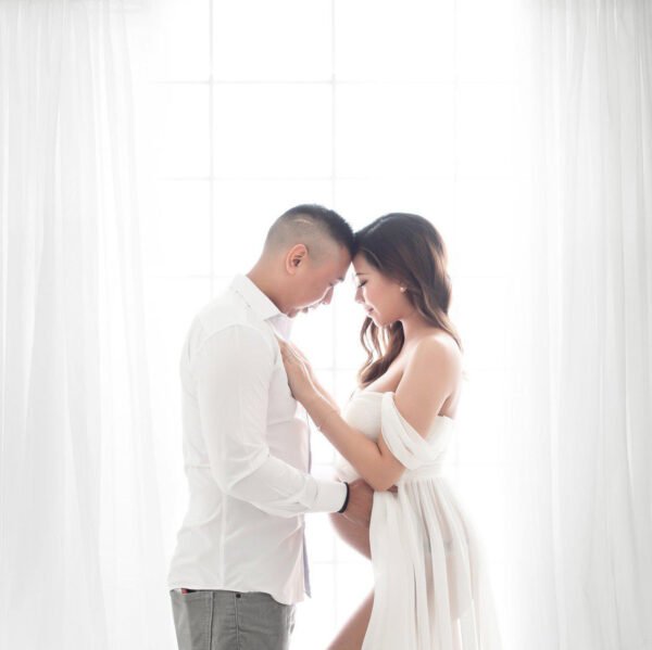 Maternity Photo Dress Front  Mopping Foor Long Skirt Dress - Image 2
