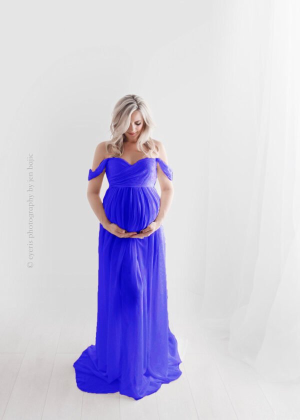 Maternity Photo Dress Front  Mopping Foor Long Skirt Dress - Image 10