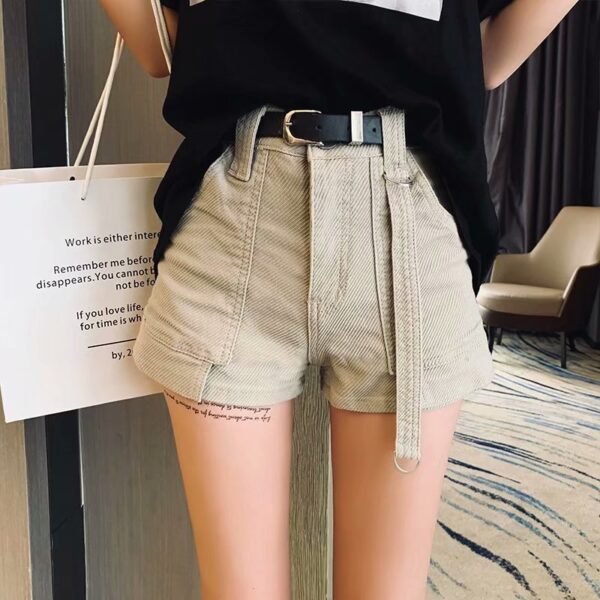 Denim shorts women straight loose women high - Image 7