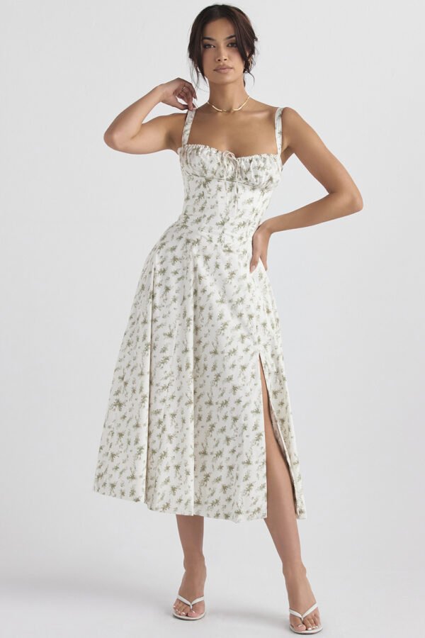 New Women's Floral Print Dress With Straps - Image 5