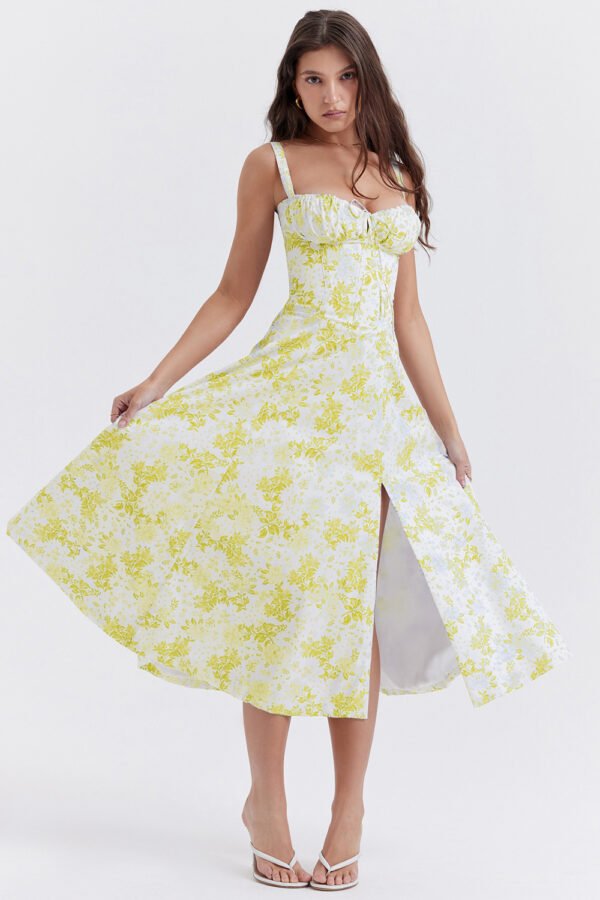 New Women's Floral Print Dress With Straps - Image 7