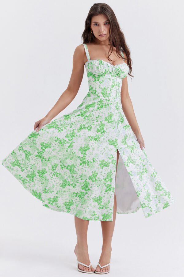 New Women's Floral Print Dress With Straps - Image 4